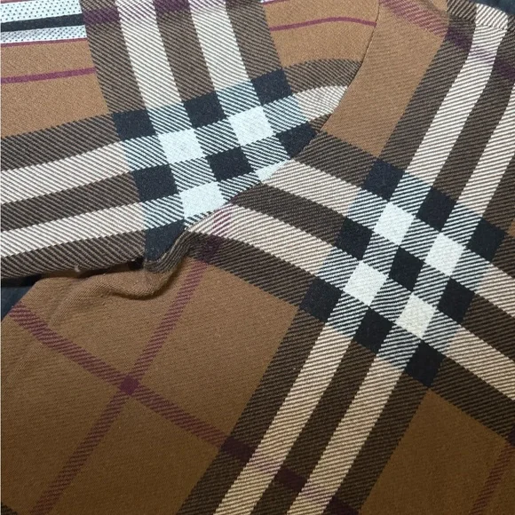Burberry Camel Plaid Crewneck Sweater with Black & White Accents - Picture 3 of 9